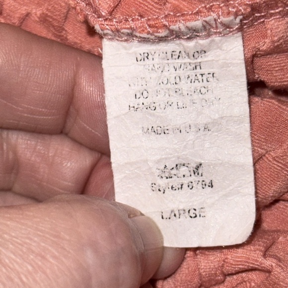 🌹ENTRO SALMON SLEEVELESS WAFFLE DRESS - Picture 8 of 8